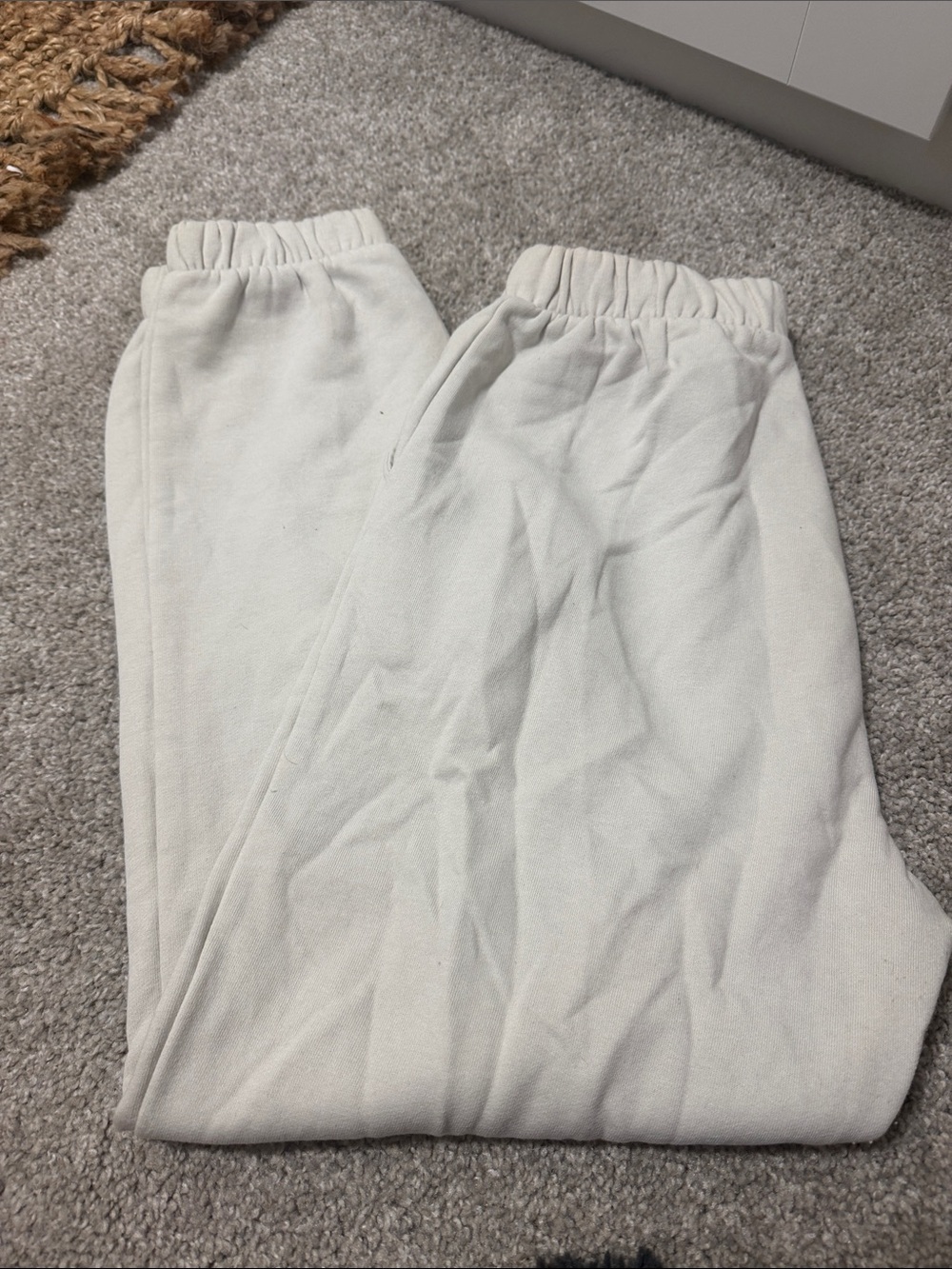 Zara Cream Joggers with Elastic Waist